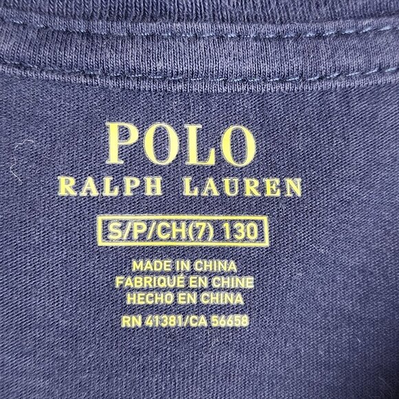 Bundle of 2 Polo Ralph Lauren t-shirt dresses sz 7 girls Bear applique - Picture 9 of 13